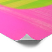 Een zwarte kat met roze strepen en kamerplanten poster (Hoek)