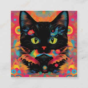 Een zwarte kat wordt beschouwd als een teken van g vierkante visitekaartje