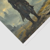 Een zwarte krijger en een magisch kasteel voor het tissuepapier (Detail)