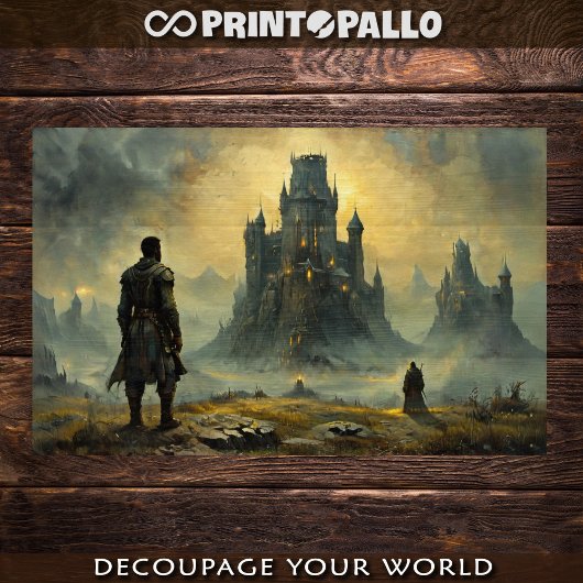 Een zwarte krijger en een magisch kasteel voor het tissuepapier