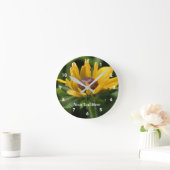 Een zwarte oogelige Susan Flower Ronde Klok (Huis)