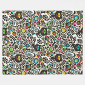 Eén zwarte oogkat fleece deken (Voorkant (Horizontaal))