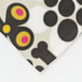 Eén zwarte oogkat fleece deken (Hoek)