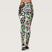 Eén zwarte oogkat leggings (Achterkant)