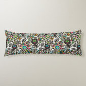 Eén zwarte oogkat lichaamskussen (Voorkant)