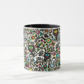 Eén zwarte oogkat mok (Midden)