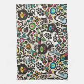 Eén zwarte oogkat theedoek (Verticaal)