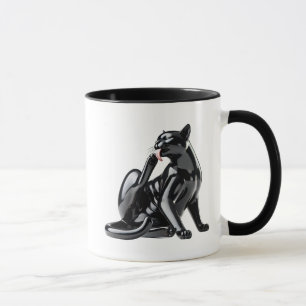 Een zwarte panter is te mooi om waar te zijn. mok
