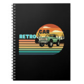 Een zwarte retro met auto notitieboek (Voorkant)