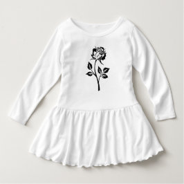 Een zwarte Roos ventilator White Toddler Dress