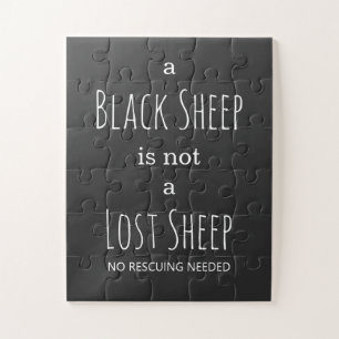 Een zwarte schaap is geen verloren schaap die niet legpuzzel