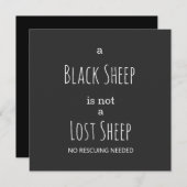 Een zwarte schaap is geen verloren schaap geperson (Voorkant / Achterkant)