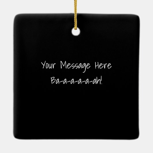 Een zwarte schaap is geen verloren schaap geperson keramisch ornament (Achterkant)