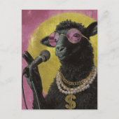 Een Zwarte Schaap Rockt Briefkaart (Voorkant)