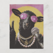 Een Zwarte Schapen Zanger Briefkaart (Voorkant)