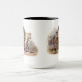 Een zwarte-voetindiaan op paard achteruit mok (Midden)