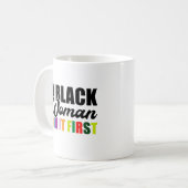 Een zwarte vrouw deed het eerst koffiemok (Voorkant links)