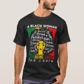Een zwarte vrouw spreekt, luistert en leert Afro W T-shirt (Voorkant)