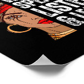 Een zwarte vrouw spreekt, luistert en leert voor v poster (Hoek)