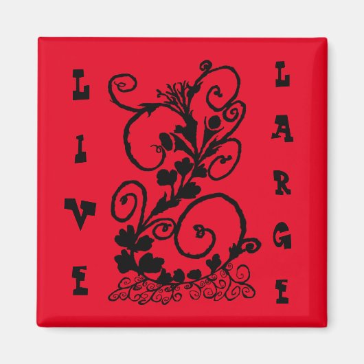 Een zwarte wijn Silhouette Magneet (Voorkant)