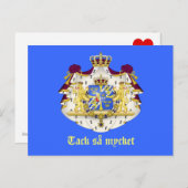 Een Zweeds dankt u Briefkaart (Voorkant / Achterkant)