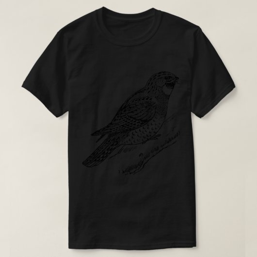 Een zweep vuren Arme Will Bird Ornitholoog T-shirt (Design voorkant)