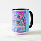 Een zwembadfeest Happy Birthday Coffee Mok (Voorkant rechts)