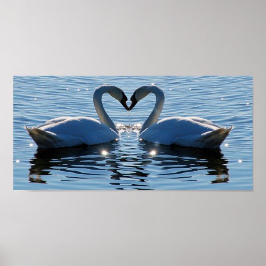Een Zwemende Zweman Heart Kiss, Reflections of Lov Poster (Voorkant)