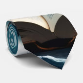 Een zwemmende steampunk Orka in de golf. Stropdas (Opgerold)