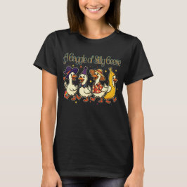 Een zwerm domme ganzen in een complete kostuumchao t-shirt