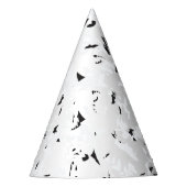 Een zwerm vogels die in de lucht vliegen. feesthoedjes (Voorkant)