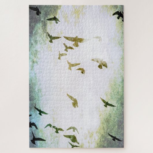 Een zwerm vogels legpuzzel (Verticaal)
