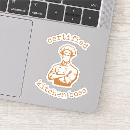 Een zwierige bosbruine kleur comicstijl van een ch sticker