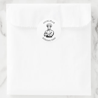 Een zwierige zwarte monochrome stripstijl van een  ronde sticker