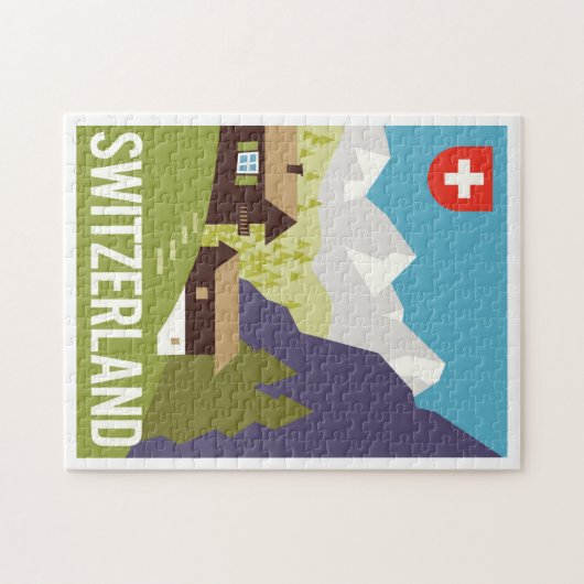 Een Zwitserland reisposter Legpuzzel (Horizontaal)