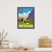 Een Zwitserland reisposter Poster (Keuken)