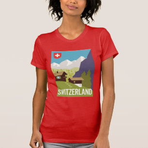 Een Zwitserland reisposter T-shirt