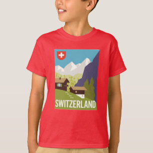 Een Zwitserland reisposter T-shirt