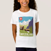 Een Zwitserland reisposter T-shirt (Voorkant)