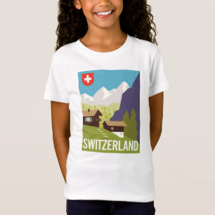 Een Zwitserland reisposter T-shirt