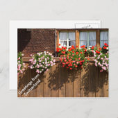 Een Zwitsers bloemetramen Briefkaart (Voorkant / Achterkant)