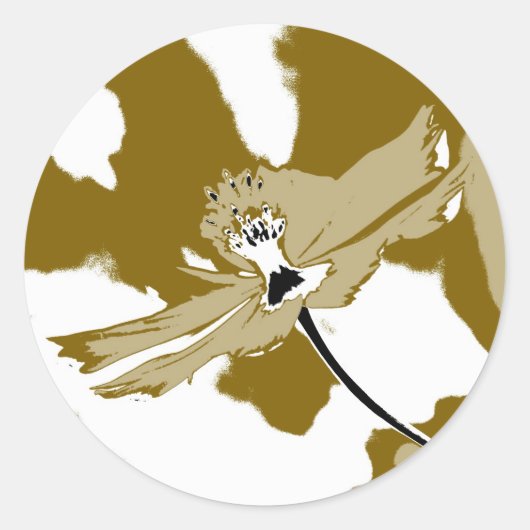Eenbloemige Stickers - fijne kunst (Voorkant)