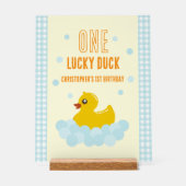 Eend 1e verjaardag acryl bord (Voorkant)