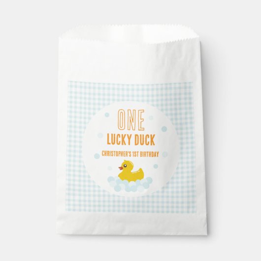Eend 1e verjaardag bedankzakje (Voorkant)
