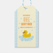 Eend 1e verjaardag cadeaulabel (Voorkant)