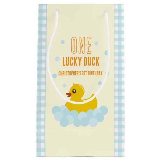 Eend 1e verjaardag klein cadeauzakje (Voorkant)