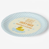 Eend 1e verjaardag papieren bordje (Gekanteld)