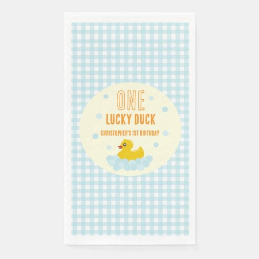 Eend 1e verjaardag servetten (Voorkant)