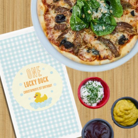 Eend 1e verjaardag servetten