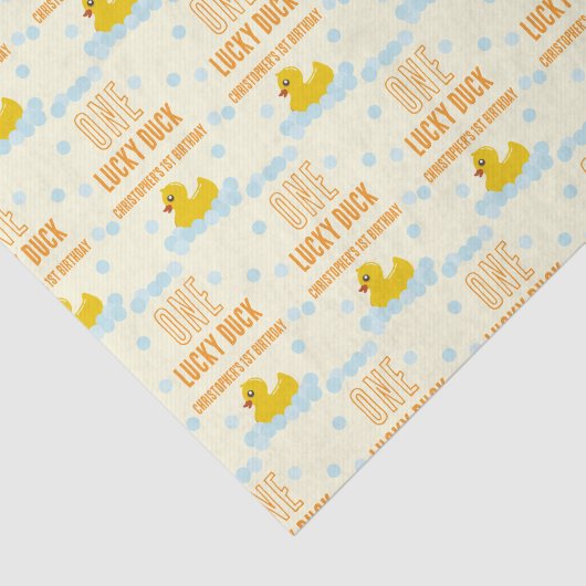 Eend 1e verjaardag tissuepapier (Detail)